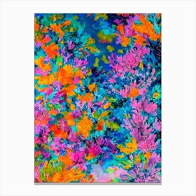 Acropora Abrotanoides Vibrant Painting Canvas Print