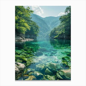 Clear Water In A Mountain Lake 1 Canvas Print