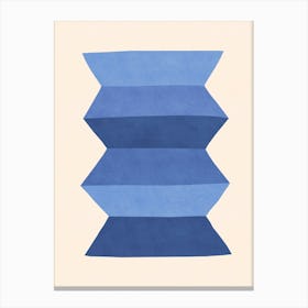 Geometric Greek Vase Pottery Minimalist - Blue Navy Canvas Print