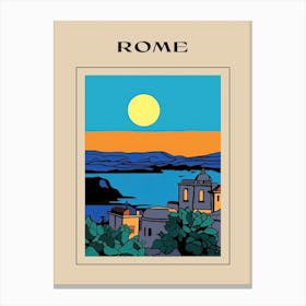 Minimal Design Style Of Rome, Italy 2 Poster Canvas Print