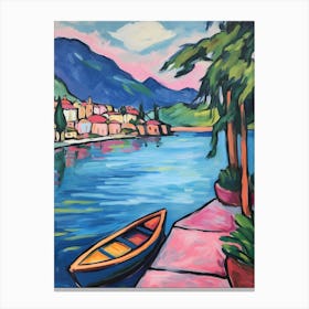 Lake Como Italy 6 Fauvist Painting Canvas Print