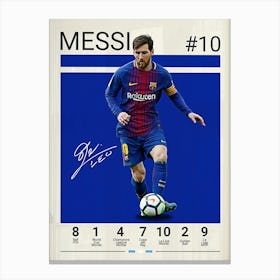 Lionel Messi 22 Canvas Print