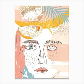 Illustration Of A Woman'S Face 2 Canvas Print