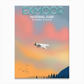 Exmoor National Park Travel poster Canvas Print