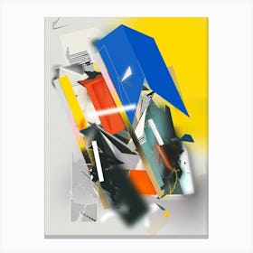 Abstract Mobile Black Blue Yellow Red Canvas Print