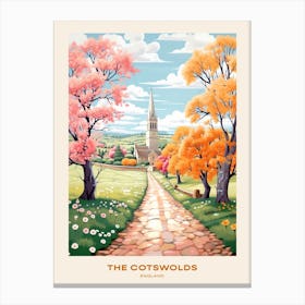 The Cotswolds England 5 Hike Poster Canvas Print