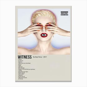 Witness By Katy Perry • 2017 Poster Canvas Print