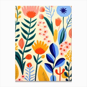 Flowers 28, Matisse style, Floral texture Canvas Print