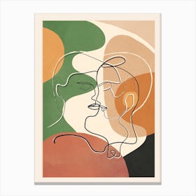 Abstract Pair Portrait 1 Canvas Print