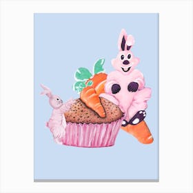 Sweet Easter Carrot Muffin Canvas Print