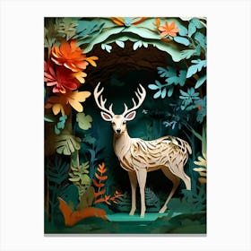 Deer In The Forest 3 Canvas Print