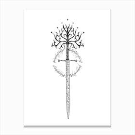 Tree Of Gondor Narsil Canvas Print