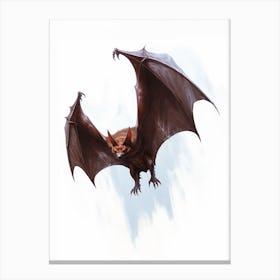 Flying Fox Bat Vintage Illustration 5 Canvas Print