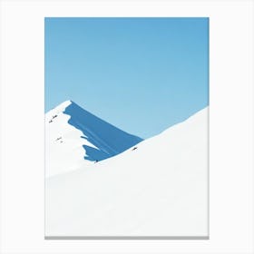 Gudauri, Georgia Minimal Skiing Poster Canvas Print