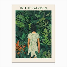 In The Garden Poster Green 10 Canvas Print