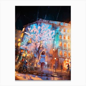 Night In The City Canvas Print