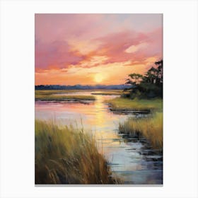 Sunset Over Marsh 3 Canvas Print