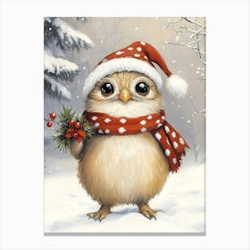 Christmas Owl 1 Canvas Print