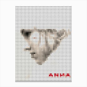 Anna In A Pixel Dots Art Style 1 Canvas Print