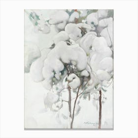 Snow Covered Pine Saplings (1899), Pekka Halonen Canvas Print