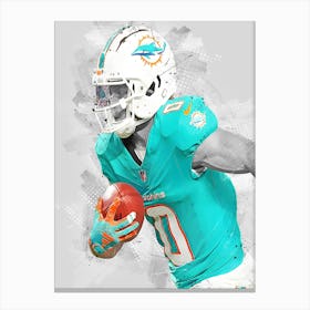 Braxton Berrios Miami Dolphins Canvas Print