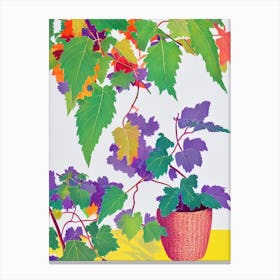 Grape Ivy Eclectic Boho Plant Canvas Print