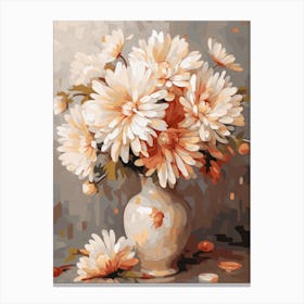 Chrysanthemum Flower Still Life Painting 1 Dreamy Canvas Print