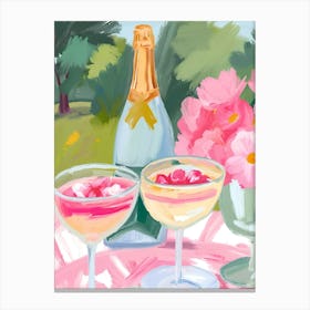 champagne picnic Canvas Print