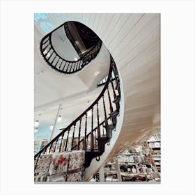 Spiral Staircase In A Store Canvas Print