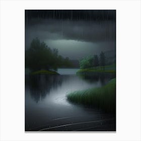 Rain Water Landscapes Waterscape Crayon 2 Canvas Print