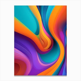 Abstract Colorful Waves Vertical Composition 67 Canvas Print