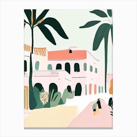 Nha Trang Vietnam Muted Pastel Tropical Destination Canvas Print