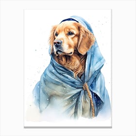 Golden Retriever Dog As A Jedi 3 Canvas Print