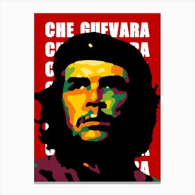 Che Guevara in Colorful Pop Art Illustration Canvas Print