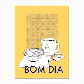 Bom Dia Coffee Portugal Canvas Print