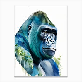 Cheeky Gorilla Gorillas Mosaic Watercolour 2 Canvas Print