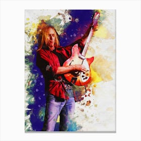 Smudge Of Portrait Tom Petty Canvas Print