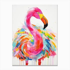 Colourful Bird Painting Flamingo 2 Canvas Print