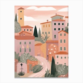 Pienza, Italy Illustration Canvas Print