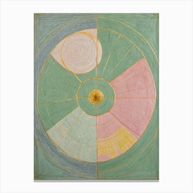 Pastel Abstract Circle Canvas Print