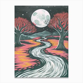 Moonlight River Canvas Print