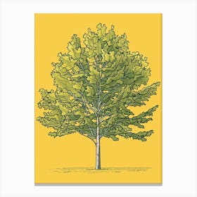 Maple Tree Minimalistic Drawing 4 Canvas Print