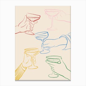 Cheers - Multicolored Canvas Print