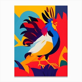 Rooster Pop Matisse Bird Canvas Print