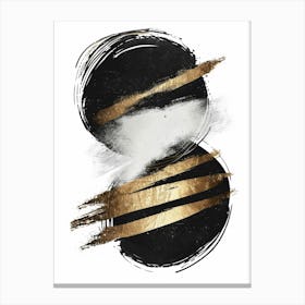 Gold And Black Abstract Painting 111 Canvas Print