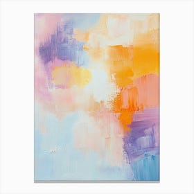 Soft Impressionistic Abstract Painting Detail Canvas Print