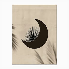 Crescent And Palm Tree Canvas Print