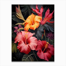 Hibiscus Flowers Canvas Print