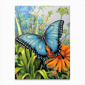 Butterfly In The Garden 1 Canvas Print