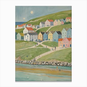 Colourful Houses By The Sea Canvas Print